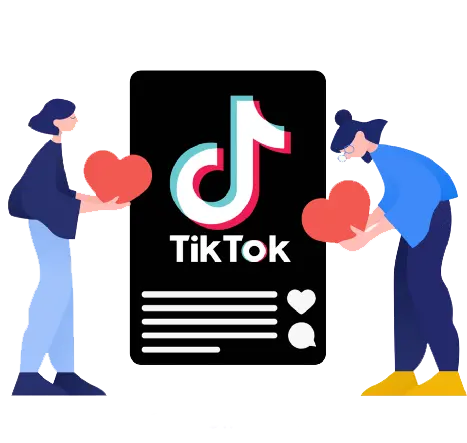 men and women with tiktok likes