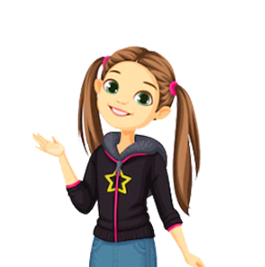 Girl happy with service